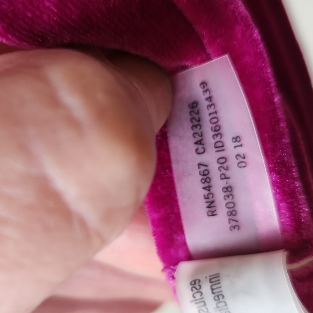 PINK Victoria’s Secret Velvet‎ bikini Top Push-up Fuschia sz S - Picture 13 of 14